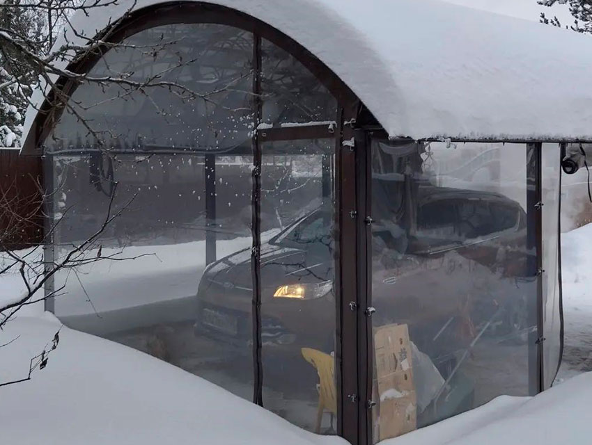 мягкие окна в беседку на дачу